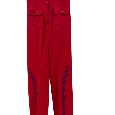  Girls Size 12 Blue / Red retro flares