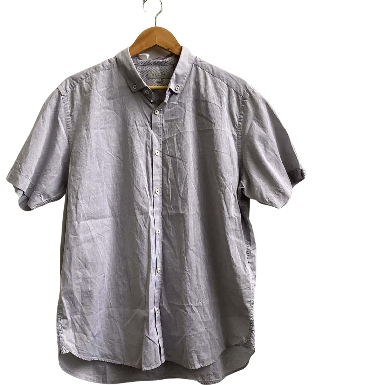 Ted Baker Mens Size XL Short Sleeve Shirt Grey(s)