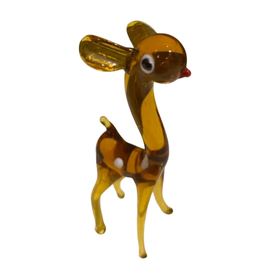 Vintage Art Glass Hand Blown Miniature Bambi Figurine 