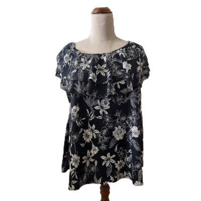 Taking Shape Women's Swim Top - Size 18 - Vibrant Flowery Pattern