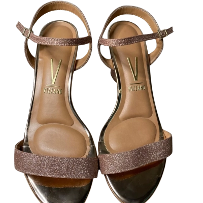 Vizzano Rose Gold Glitter Open Toe Heels Size 38
