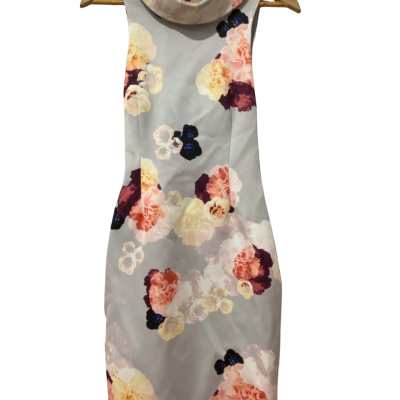 Keepsake the Label Womens  Size M Bodycon Dress Blue / Floral / Grey 