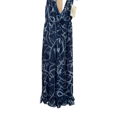Liz Jordan Womens  Size 10 Maxi Dress Blue / White 