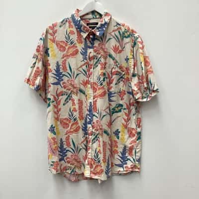 Sportscraft Mens  Size XXXL Short Sleeve Shirt Floral / Multicoloured 