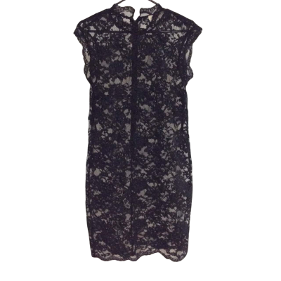 Alannah Hill Womens  Size 12 Cocktail Lace Dress Black  / Pattern 