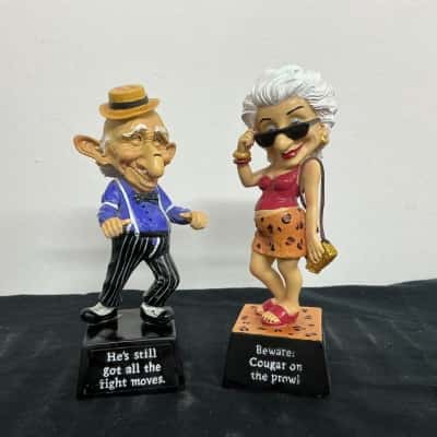 Funny Old People Statues