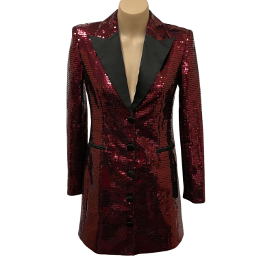 Bianca and Bridgett Tuxedo Sequin Mini Dress Size 6
