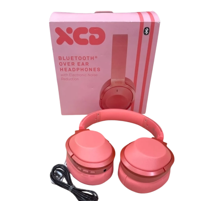 XCD Bluetooth Over ear Headphones With Electronic Noise Reduction Pink 