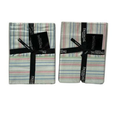Provincial Home Living 2x Multi Stripe Pillowcases - New in Original Packaging