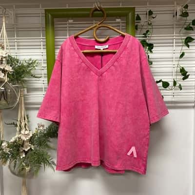 Alexandra Australia Brand New With Tags 100% Cotton Womens  Size XXL Short Sleeve Top Lumino Pink  RRP $139