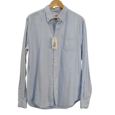 Brand New - Ben Sherman - Mens The Iconic Oxford Shirt (100% Cotton) - Original - Regular Fit - Size L- Blue (RRP $99.95)