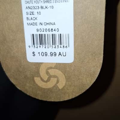 Chute size 10 snow pants Kids Black  