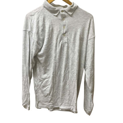  BRAND NEW {VINTAGE}- Mens - Hang Ten - Size M - Long Sleeve Shirt Grey / Silver 