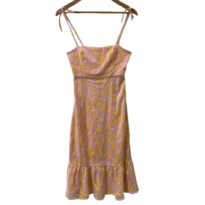 Kookai Size 34 Pink/Yellow Floral Dress