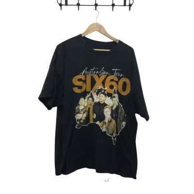 Six60 Mens  Size XL Short Sleeve Aus Tour T-shirt Black  