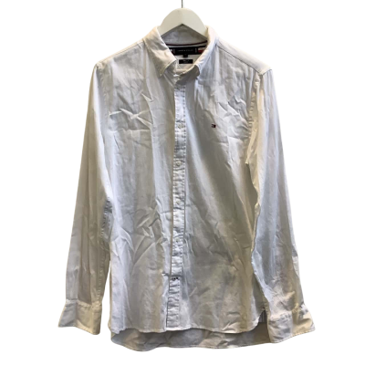 Tommy Hilfiger Mens  Size L Slim Fit Long Sleeve Shirt White 