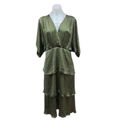 Haven Womens  Size S / XS Midi Dress Olive 
