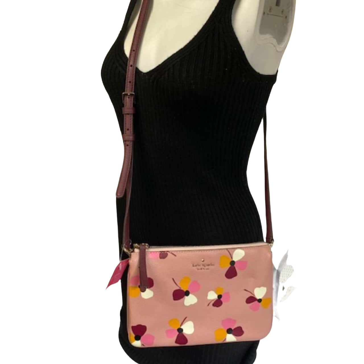 Kate Spade Womens Cross Body Bag Maroon / Pink (s)