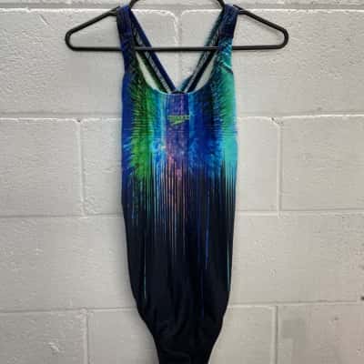 Speedo Womens  Size 14 Onepiece Bathers Black  / Blue / Green / Pink  