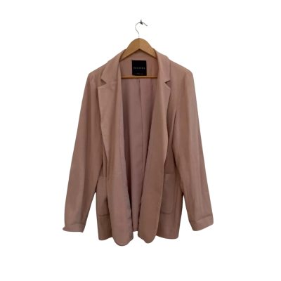 Decjuba Womens  Size 14 Blazer / Open Jacket Dusty Pink  