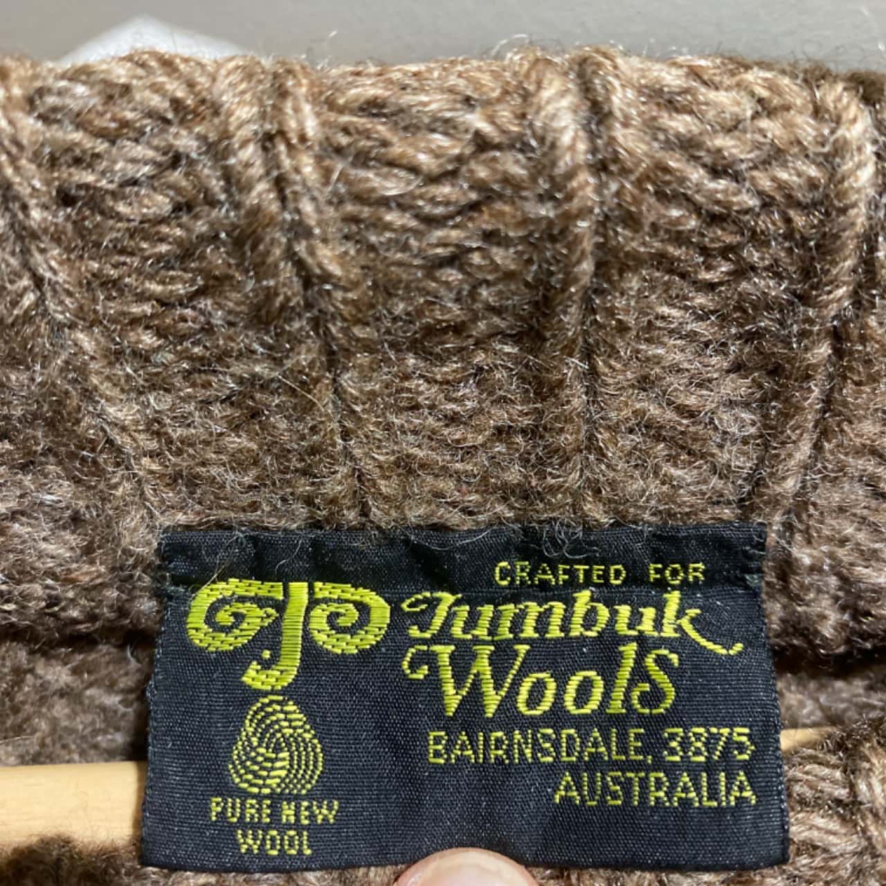 JUMBUK WOOLS オーストラリア ローゲージニット ビンテージ ブラウン