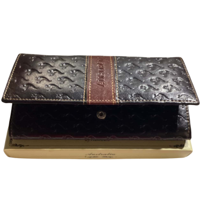  Womens Wallet Black  / Brown Purse