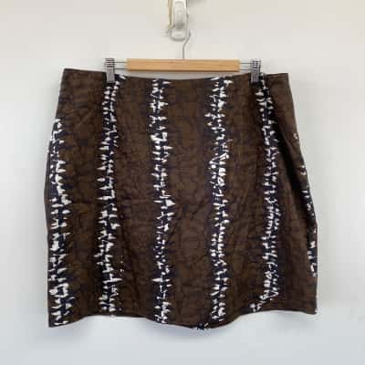 Refinity Boab Print Mini Skirt  Size M 