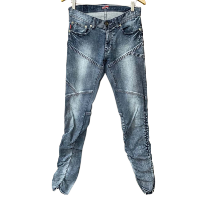 Lyric Size M Blue Ruched Skinny Jeans 