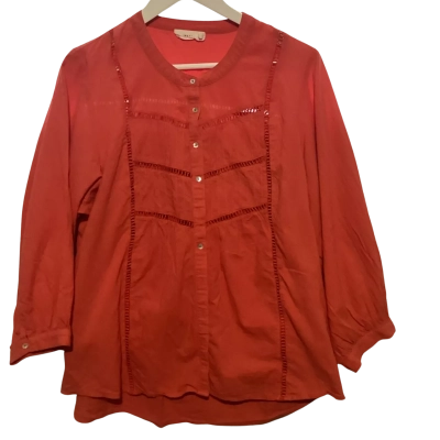  Womens  Size XL Blouse Orange 