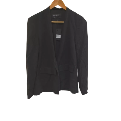 BNWT Decjuba Womens  Size 8 Black Summer Blazer RRP $99.95