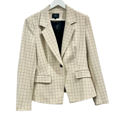 Saba Beige/black Check Sports Jacket Size 14