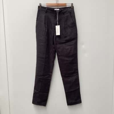 NEW - Assembly Label Ellis Linen Pant Black Size 30