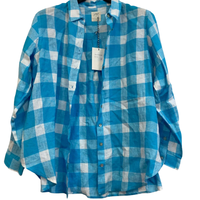  Womens  Size M Blue / White shirt  