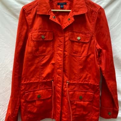 Tommy Hilfiger Mens Button up Jacket Size L Orange 