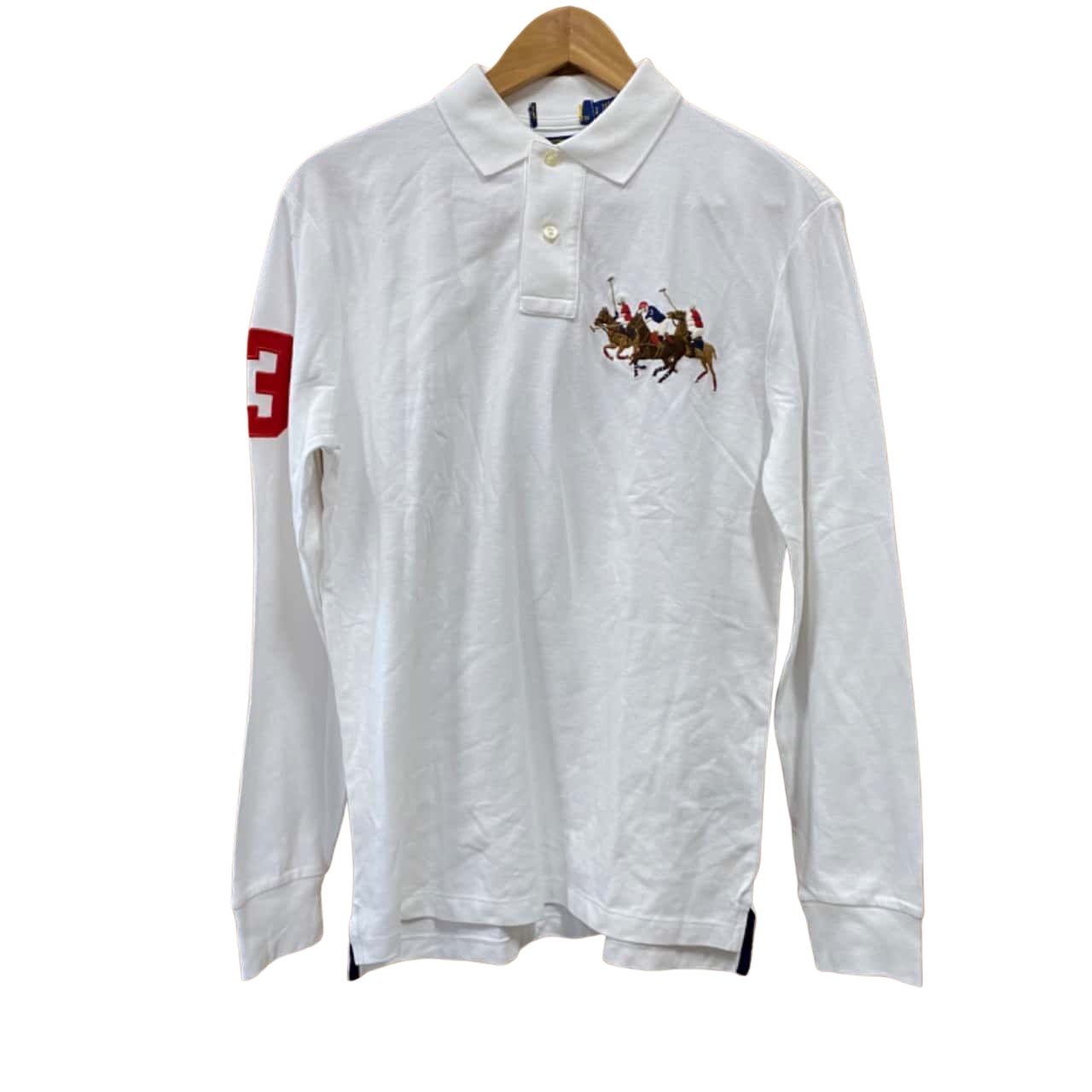 Polo Ralph Lauren White Embroidered Long Sleeve Shirt