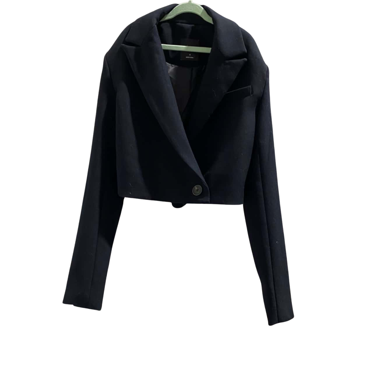 NWOT Sportsgirl Womens Size 4 Button Up Black Cropped Jacket