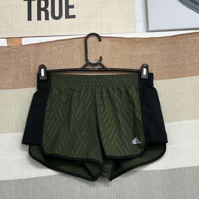 Adidas Womens  Size S Gym Shorts Black  / Green 
