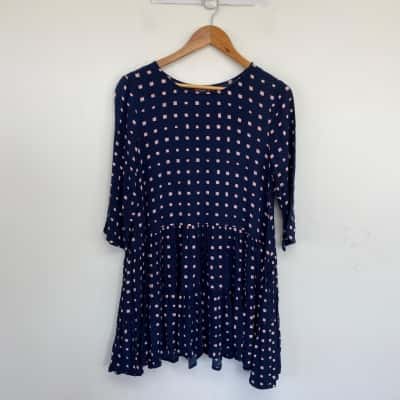 Mister Zimi Navy Blue Long Sleeve Mini Dress  Size 12 