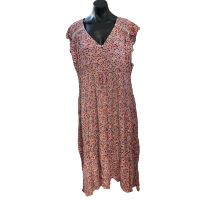Bohoo  Womens  Size XXL Casual Dress Floral / Pink  