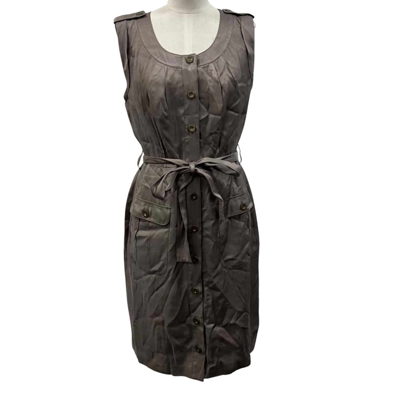 JacquiE Womens Light Grey Sleeveless Dress Size 10 BNWT