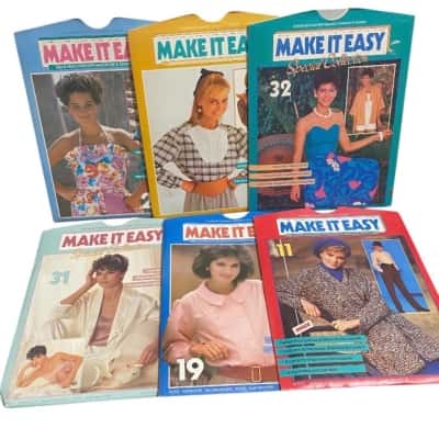 Vintage Make it east patterns x 6 