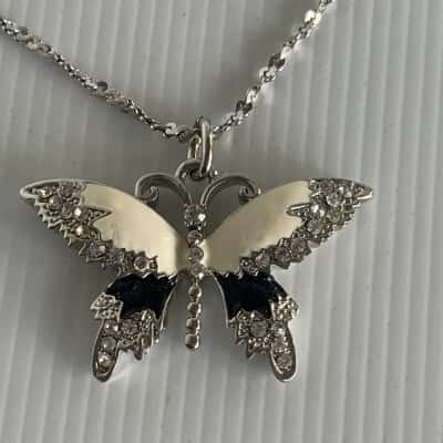 Emma Page Vintage Butterfly Pendant Necklace