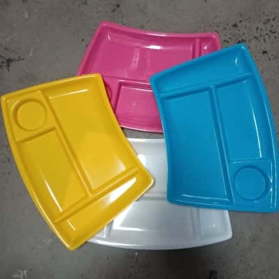 Set 4 Vintage Segregated TV Dinner Trays - Made in New Zealand