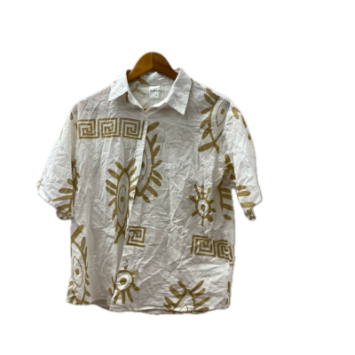 By Frankie Womens  Shirt and Short  Size S Brown / White 