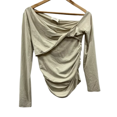 Dissh Womens  Size S Long Sleeve Top Cream 