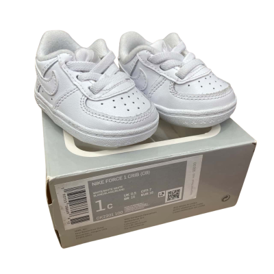  Nike Force 1 Crib (CB) Size 1 c /UK 0.5 - White