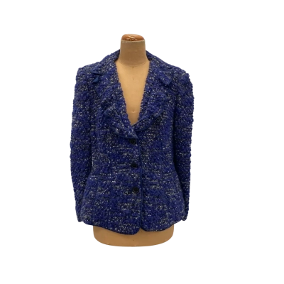 Armani Collezioni Womens  Size 16 Suit Jacket Multicoloured Boucle Knit
