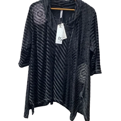 Taking Shape Womens  Size M 3/4 Sleeve Top Black  