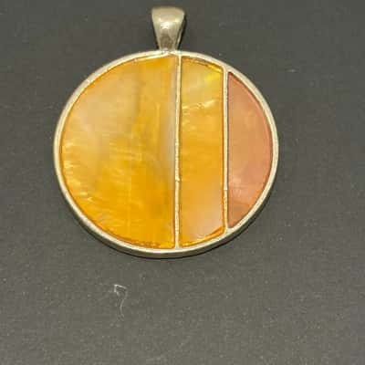 Mother of Pearl Inlay Silver Pendant