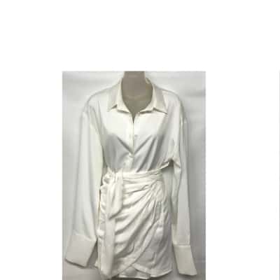 SNDYS Womens  Size M Long Sleeve Shirt/Dress White - NEW